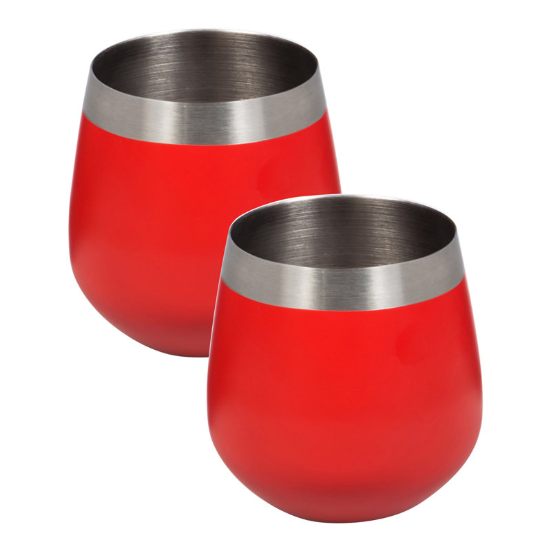 Keech 18oz. Stainless Steel Wine Glass, Red