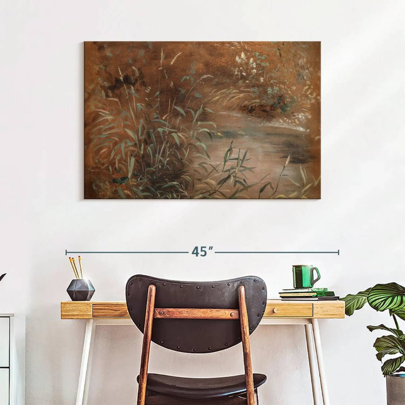 Rushes By A Pool, 26" H x 39" W