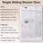 60" W X 76" H Frameless Soft-Closing Single Sliding Shower Door, 1/4" (6Mm) Tempered Glass With Explosion-Proof Coating-121294997
