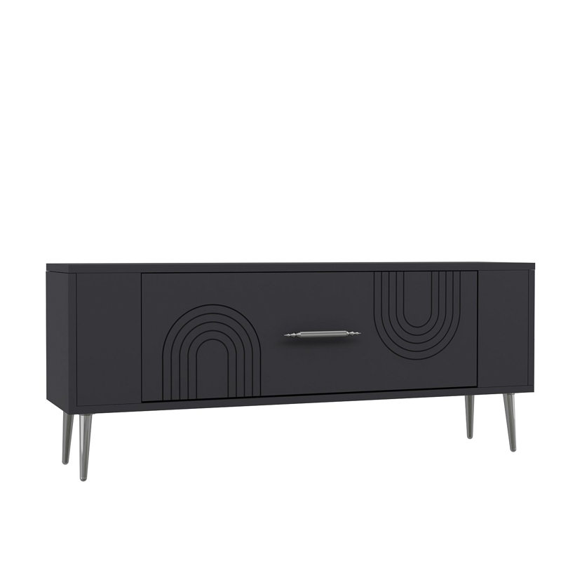Olivia TV Stand, Grey/Silver, 120cm