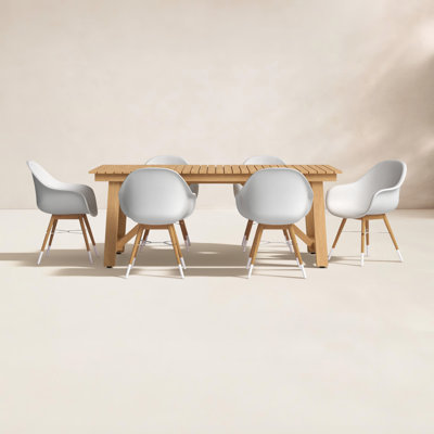 Anautica 79" Teak Patio Dining Set