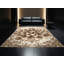 Tapis floral moelleux et doux à motif floral dahlia beige - reliure beige-1602556467