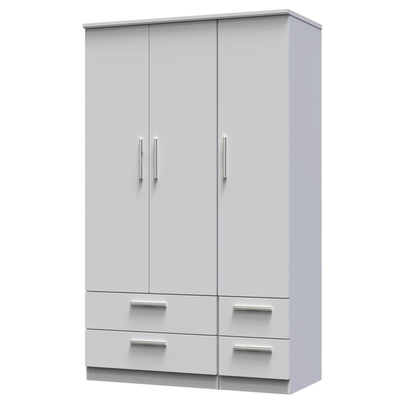 Borgeson Manufactured Wood Wardrobe, Grey Matt