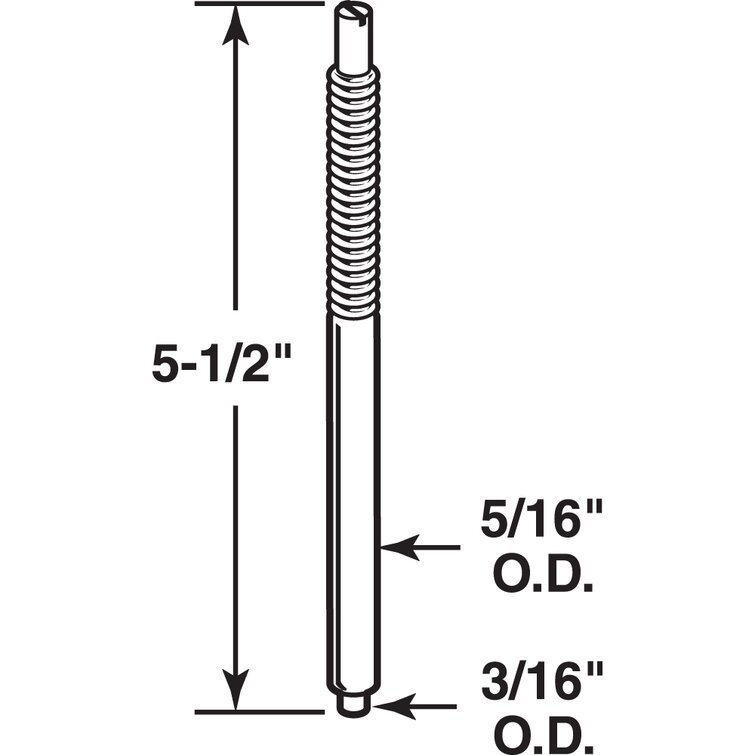 PrimeLine Bi-Fold Closet Door Bottom Pivot Rod | Wayfair