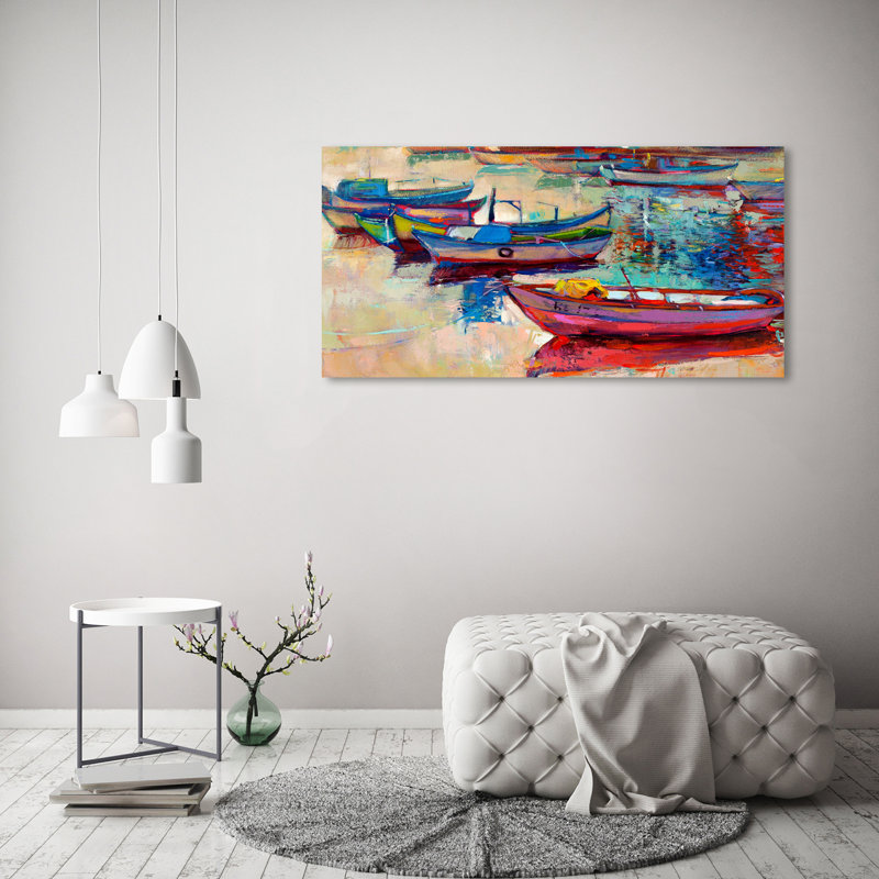 Colorful Boats - Wrapped Canvas Print