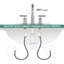 8 In. Widespread Double Handle Bathroom Faucet With Pop Up Drain In Chrome-125231558