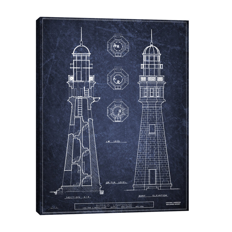 Buffalo Lighthouse by Tina Carlson - Wrapped Canvas Print, 51cm H x 38cm W x 4cm D