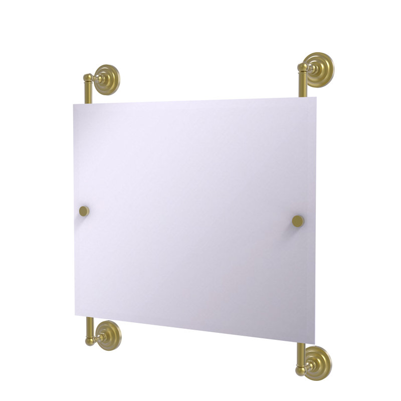 Miroir accent biseauté traditionnel Jhene Landscape, Laiton satiné