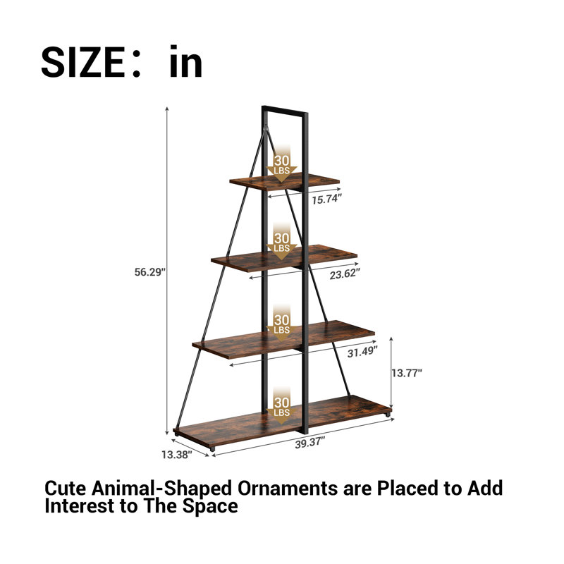 143.3cm H x 34cm W Metal Bookcase