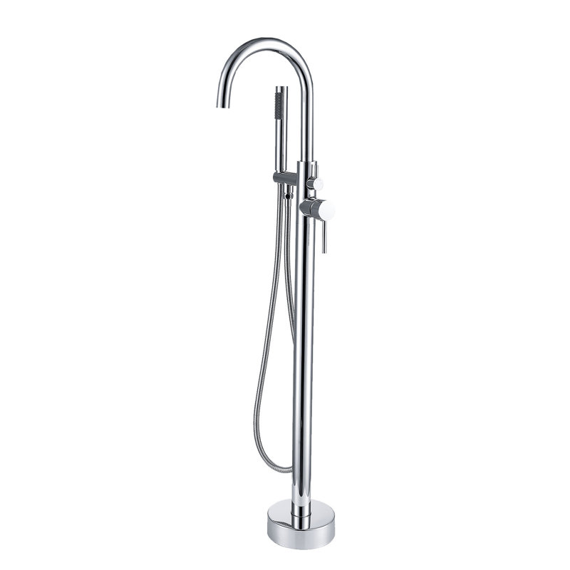 Robinet de baignoire autoportant et douche à main Modern Glisten
