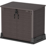 4 ft. 3 in. W x 2 ft. 5 in. D Plastic Horizontal Garbage Shed