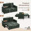 2 Seater Chenille Sofa Bed-167882794
