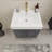 23.6" Wall-Mounted Single Bathroom Vanity Set-70381344