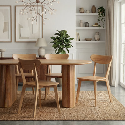 Ensemble de 2 chaises d'appoint 100% chêne massif H 17,7 po