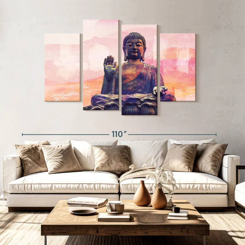 Adella Hengshan Bouddha assis, H 54 po x l 84 po