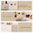 Dalasha Easy Installation Expandable 47.24 '' - 90 '' Cream Color Modern Makeup Vanity