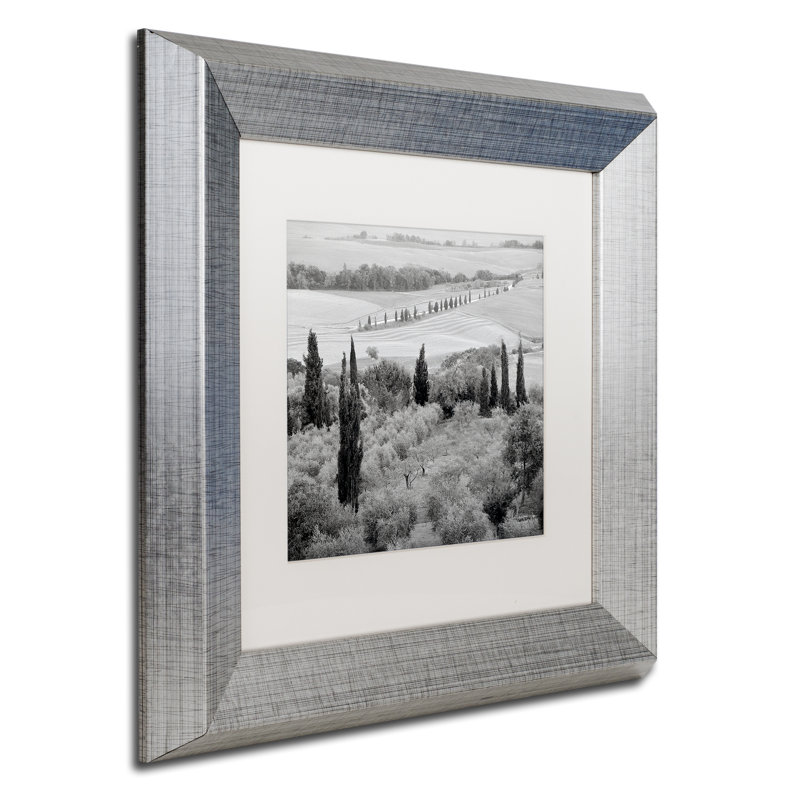 Alan Blaustein, «Tuscany VI», reproduction de photo encadrée, H 11 po x l 14 po x P 0,5 po, Cadre argenté, Blanc
