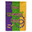 Drapeau de jardin à 2 côtés mardi gras gras