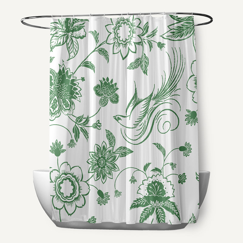 Rideau de douche Everill, Vert, H 73 po x l 70 po