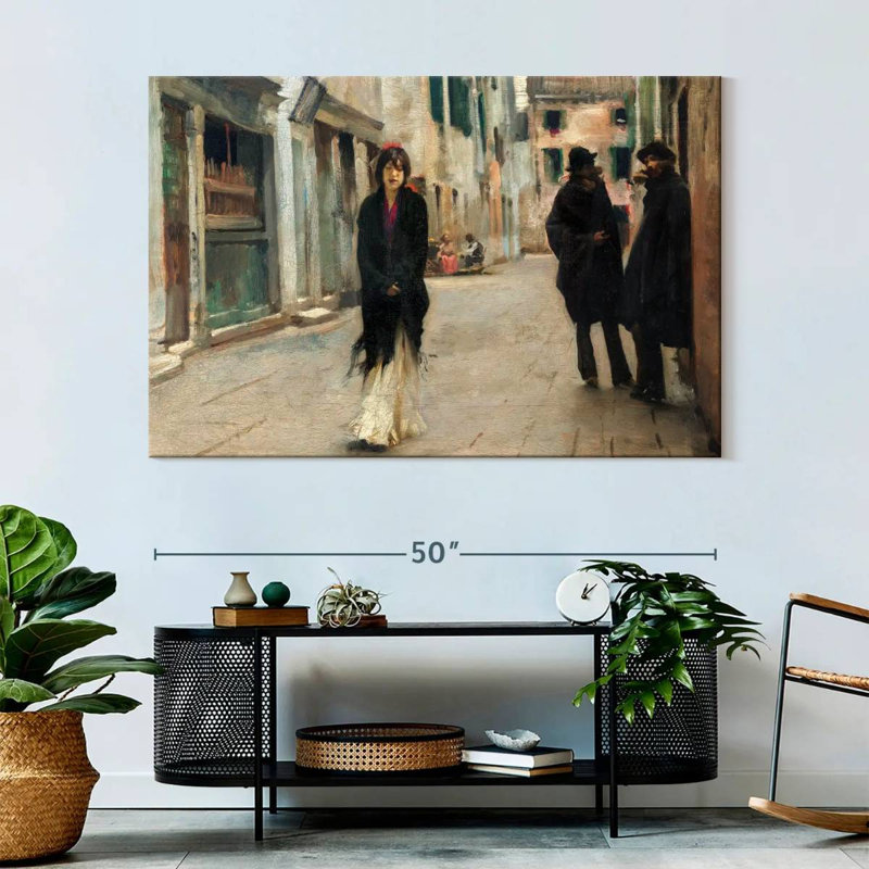 Rue Leisha à Venise en 1882, H 34 po x l 51 po