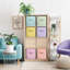 Bacs de rangement Sorbus 13 po - cubes de rangement pliables en tissu avec poignées, paquet de 12 - Rainbow Pastel-1531593404-1531593401