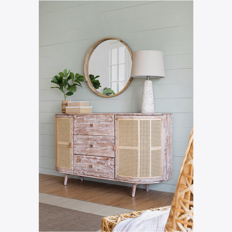 Console 57 po x 16 po x 33 po avec portes cannes