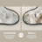 Asymmetrical Tempered Glass and metal Alloy Framed French Cleat Mounted Wall Decor Bathroom Vanity Mirror-686961138