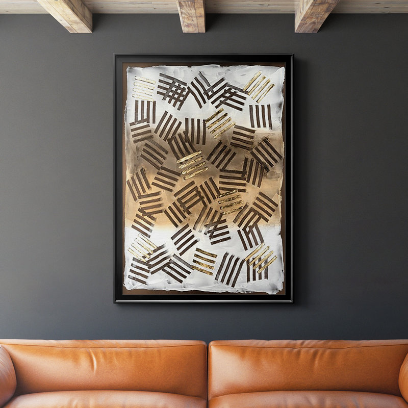 Raphia II - reproduction, H 42,5 po x l 30,5 po x P 1 po, Noir