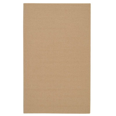 Rhodes Light Beige Machine Woven Wool Berber with Hand Serged Edging Area Rug