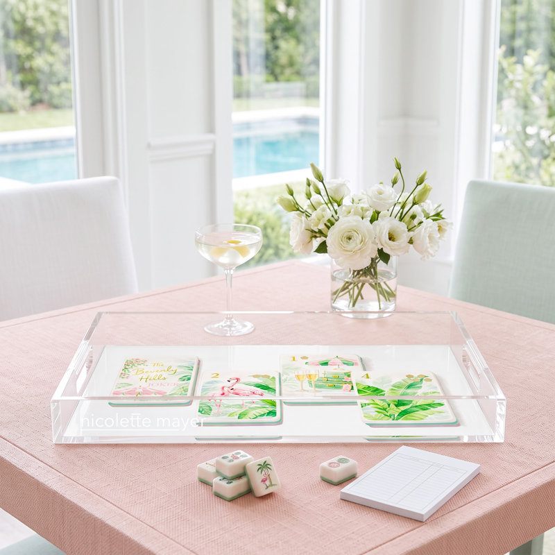 Decorative Tray, 2" H x 22.5" W x 14.5" D