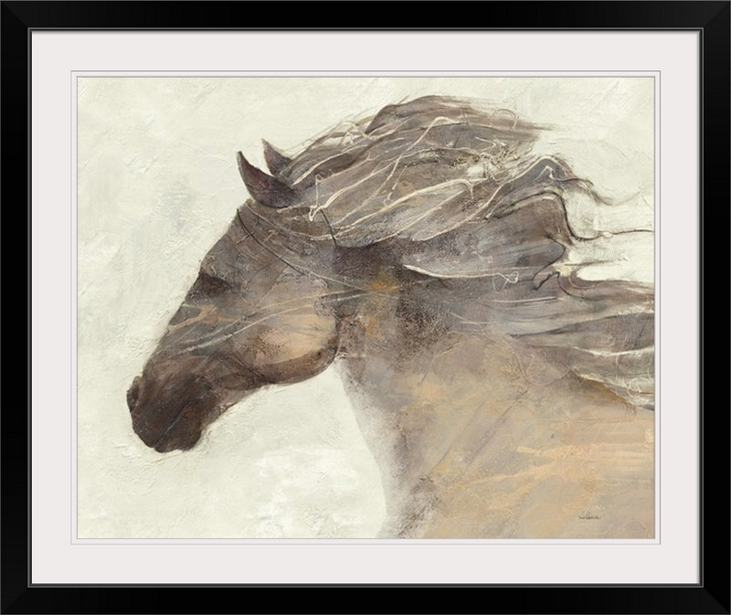 Cosmo Into the Wind Ivory, Albena Hristova, reproduction d'art, Cadre noir, H 20 po x l 23 po x P 1 po