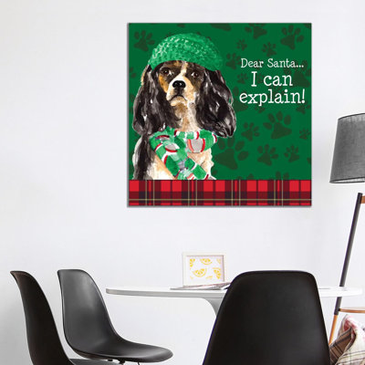 Christmas Puppy II by Lanie Loreth - Wrapped Canvas Print