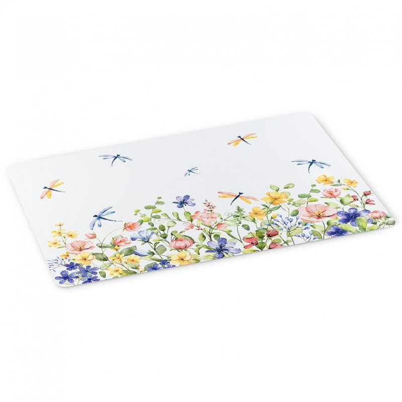 Napperon libellules et fleurs
