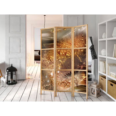 135cm W x 171cm H 3 - Panel Solid Wood Folding Room Divider
