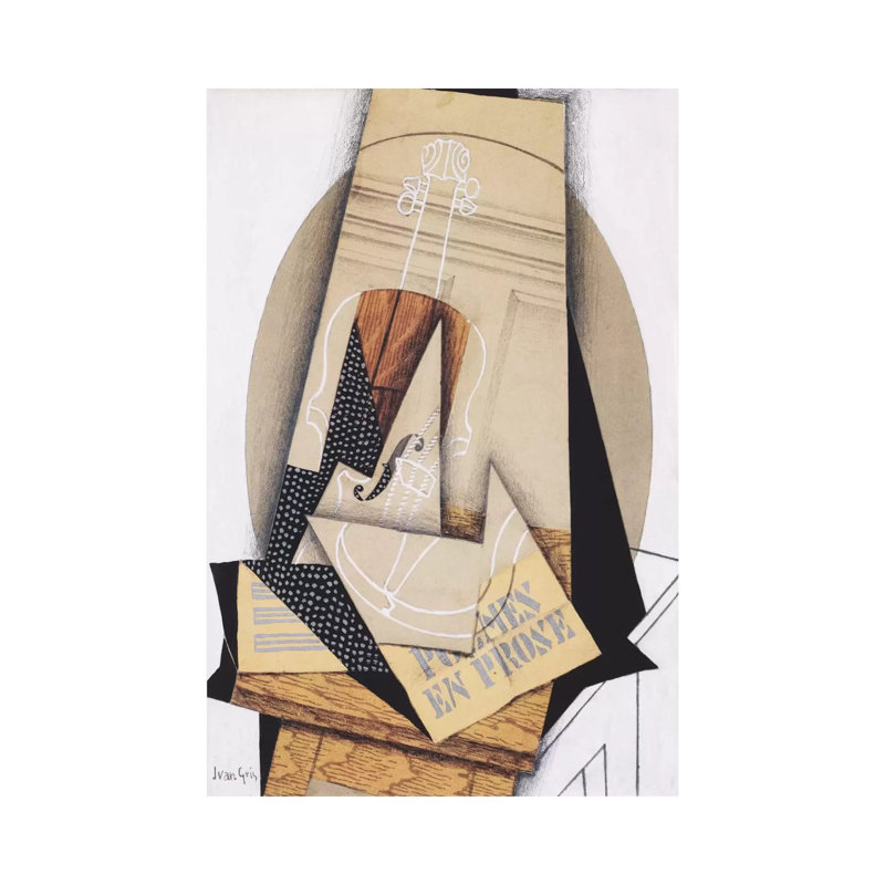 Komposition Mit Violine by Juan Gris - Wrapped Canvas Print, 101.6 cm H x 66.04 cm W x 1.91 cm D