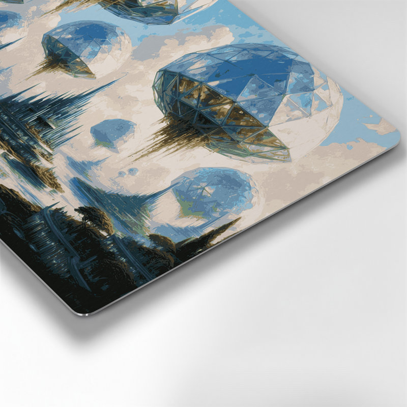 Art mural gris Sci Fi Dome