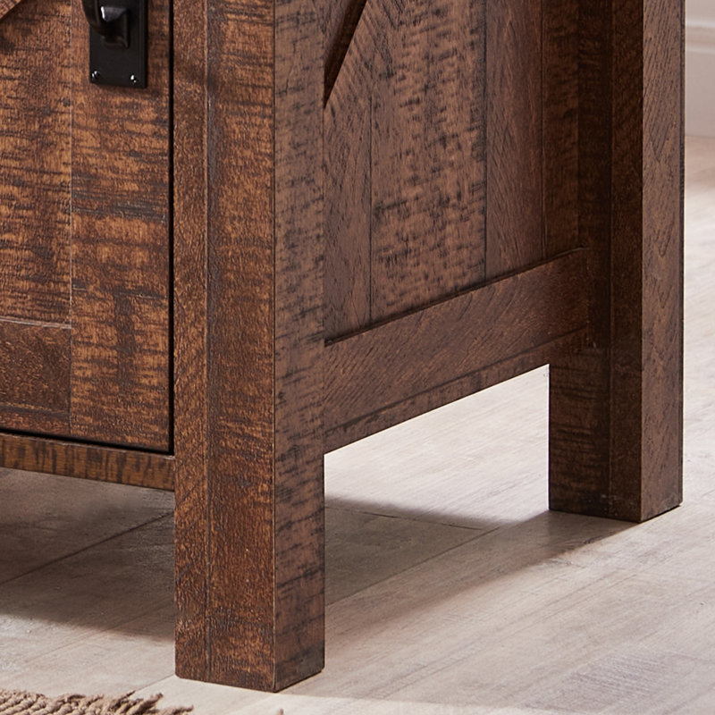 Table de bout Clairese de 24 po de hauteur avec station de charge, table de chevet en bois avec tablette réglable, prises intégrées