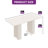 Brittay White Modern Rectangular Dining Table-425291371