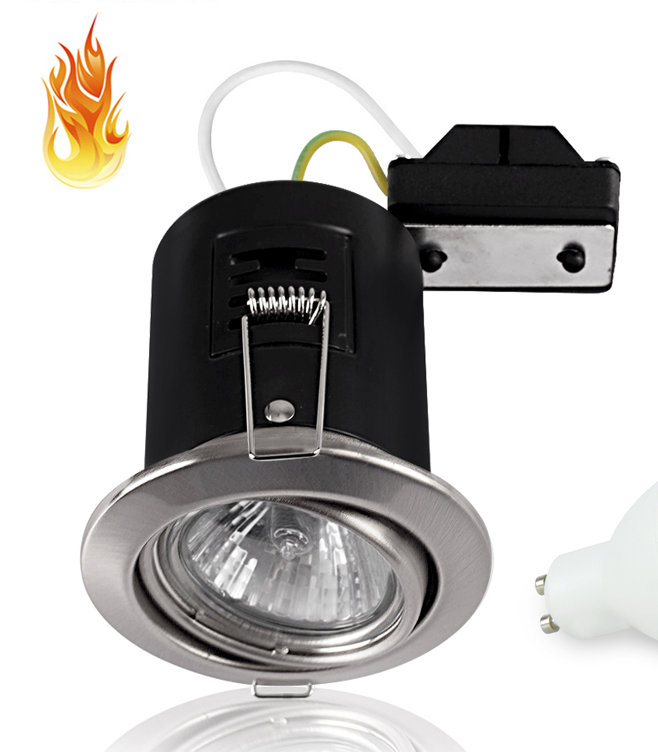 8cm Recessed Lighting Kit, Brushed Chrome, 6500K