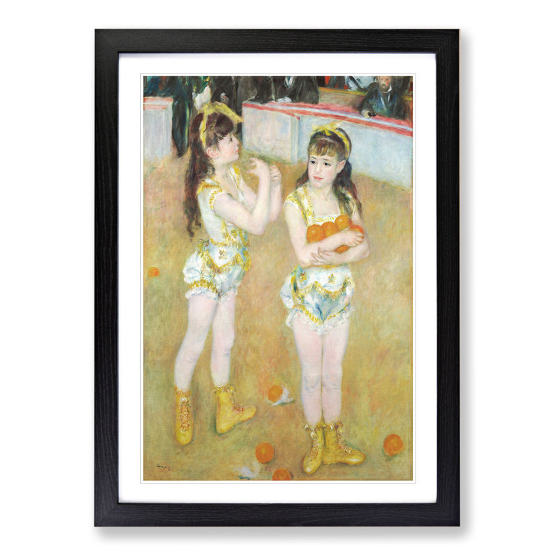 Acrobats at the Cirque Fernando by Pierre-Auguste Renoir - Picture Frame Painting, Black Framed, 36cm H x 27cm W x 2cm D