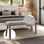 Banc rembourré en lin Modern-1262835345
