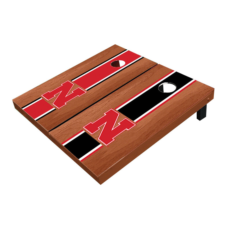 Planches de cornhole à rayures 2 'x 3' NCAA, Georgia Bulldogs, Bois de rose rouge