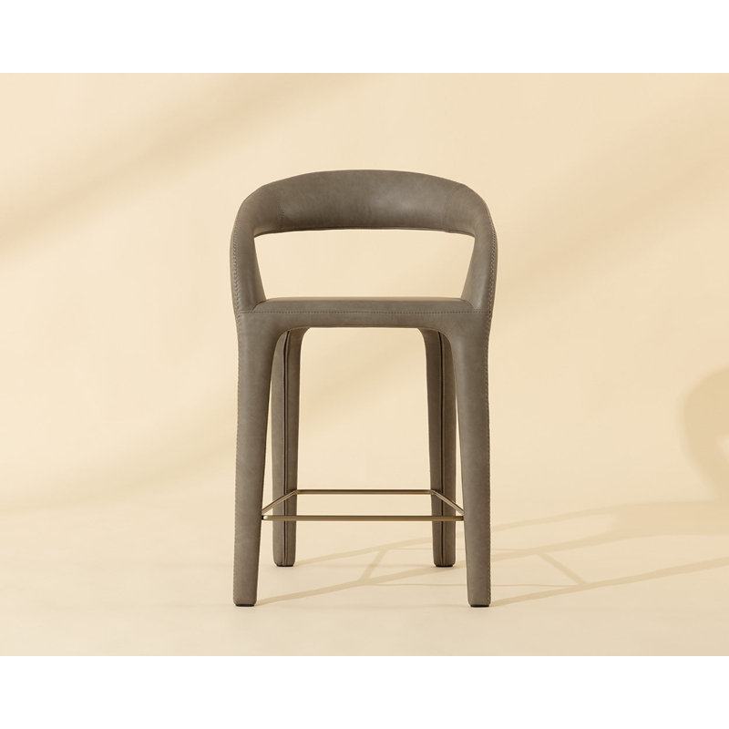 Atika Upholstered Stool with Metal Frame, Counter Stool (26" Seat Height)