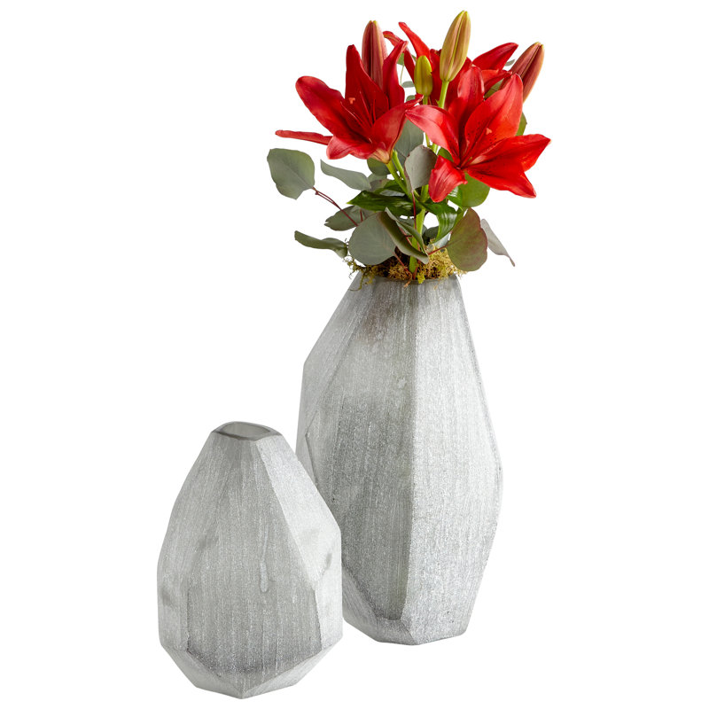 Kennecott Handmade Glass Table Vase, 12.75" H x 7.5" W x 5.75" D