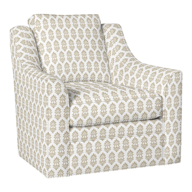 American Bungalow Nicholas Barrel Back Swivel Chair, Perigold Francine Linen