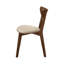 Chaise d'appoint Barriner en beige / noyer