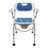 Height Adjustable Shower Commode Chair for Elderly,Bedside Commode Chair with Armrests and Backrest, Shower Seat with Armrests