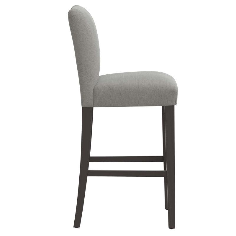 Hadrien Bar & Counter Stool, Bar Stool (31” Seat Height), Linen Gray Linen, Cream