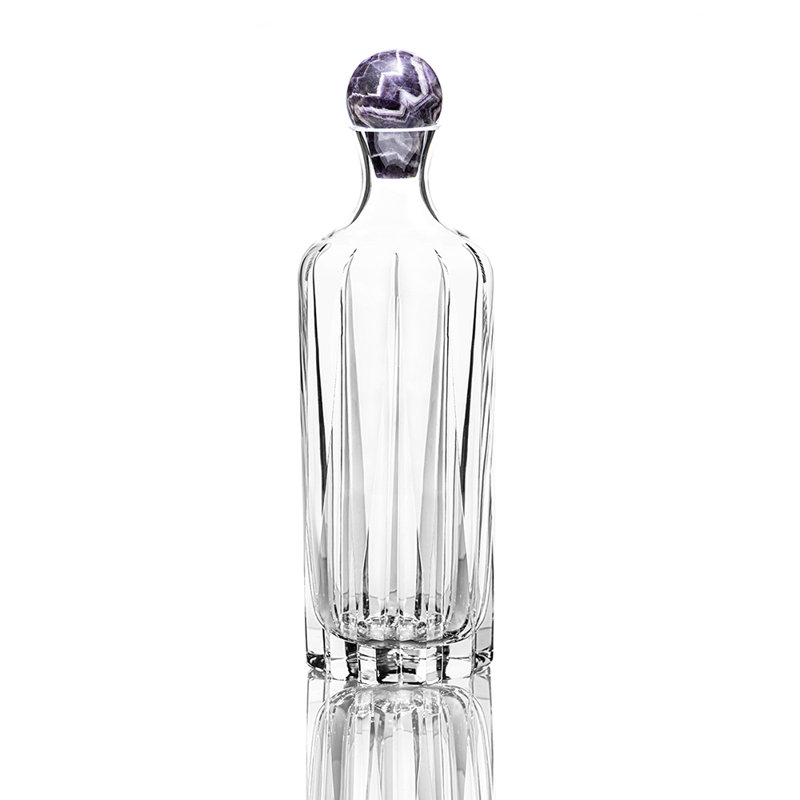 Anna New York Crystal Whiskey Decanter, Amethyst