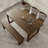 Nut-brown Rectangular Solid Wood Dining Table-2053507840